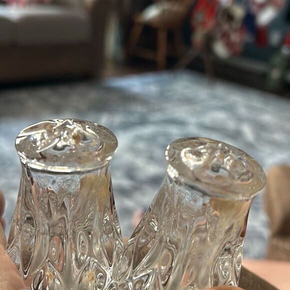 Vintage Set King Edward by GORHAM CRYSTAL 2 3/4" Salt & Pepper Shakers - Picture 6 of 6